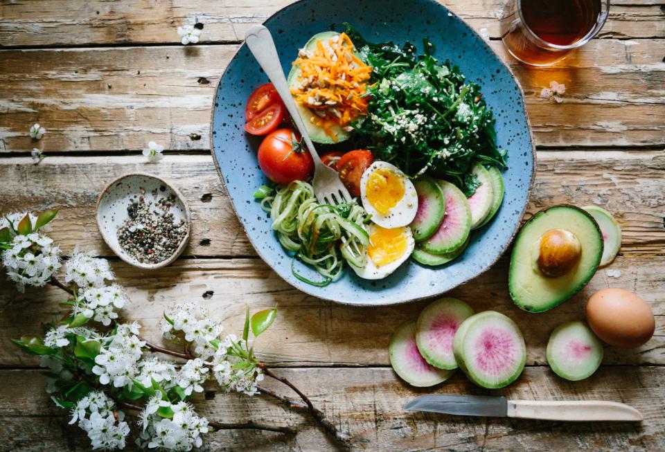 Bord met vegetarisch gerecht
